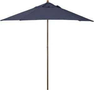 Sunline 9 ft Wood look Push Open Pin Stop Steel Ribs and Pole Market Patio Umbrella