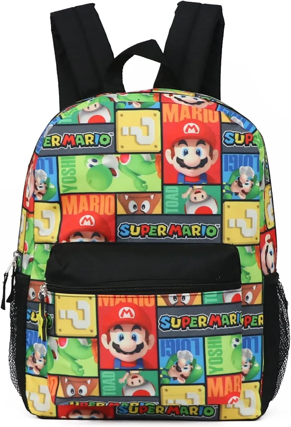 Super Mario 16" Allover Print Character School Backpack
