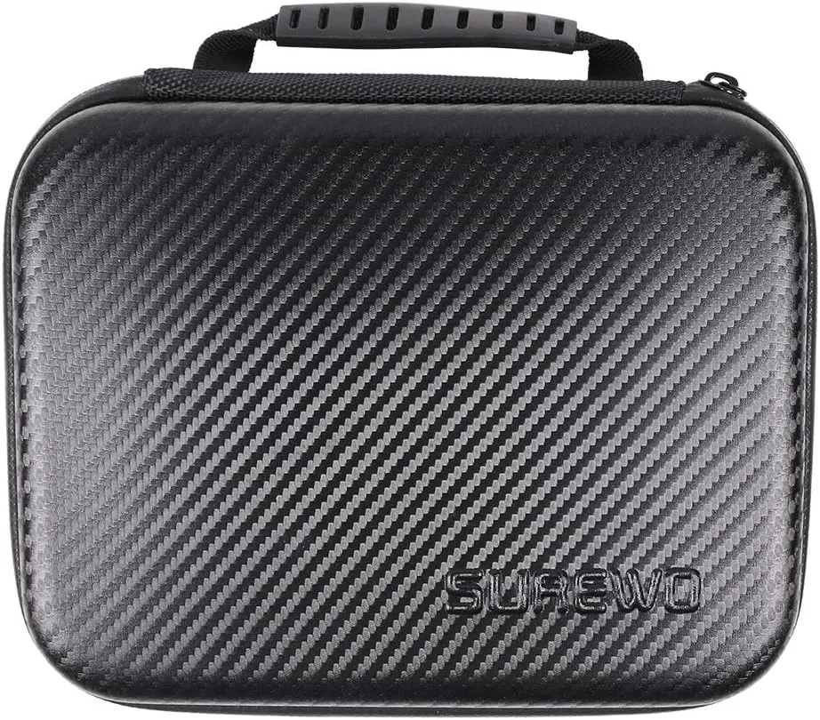 SUREWO Hard Case for GoPro,Surface-Waterproof Carrying Case Compatible with GoPro Hero 13/12/11/10/9/8/7/(2018)/6/5 Black,DJI Osmo Action,AKASO/Campark and More (Medium)