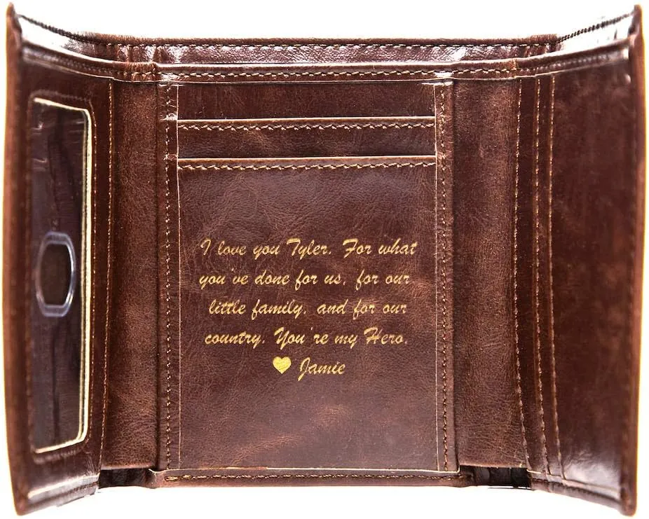 Swanky Badger NEW Personalized Wallet - Trifold Wallet, ID & Card Slots