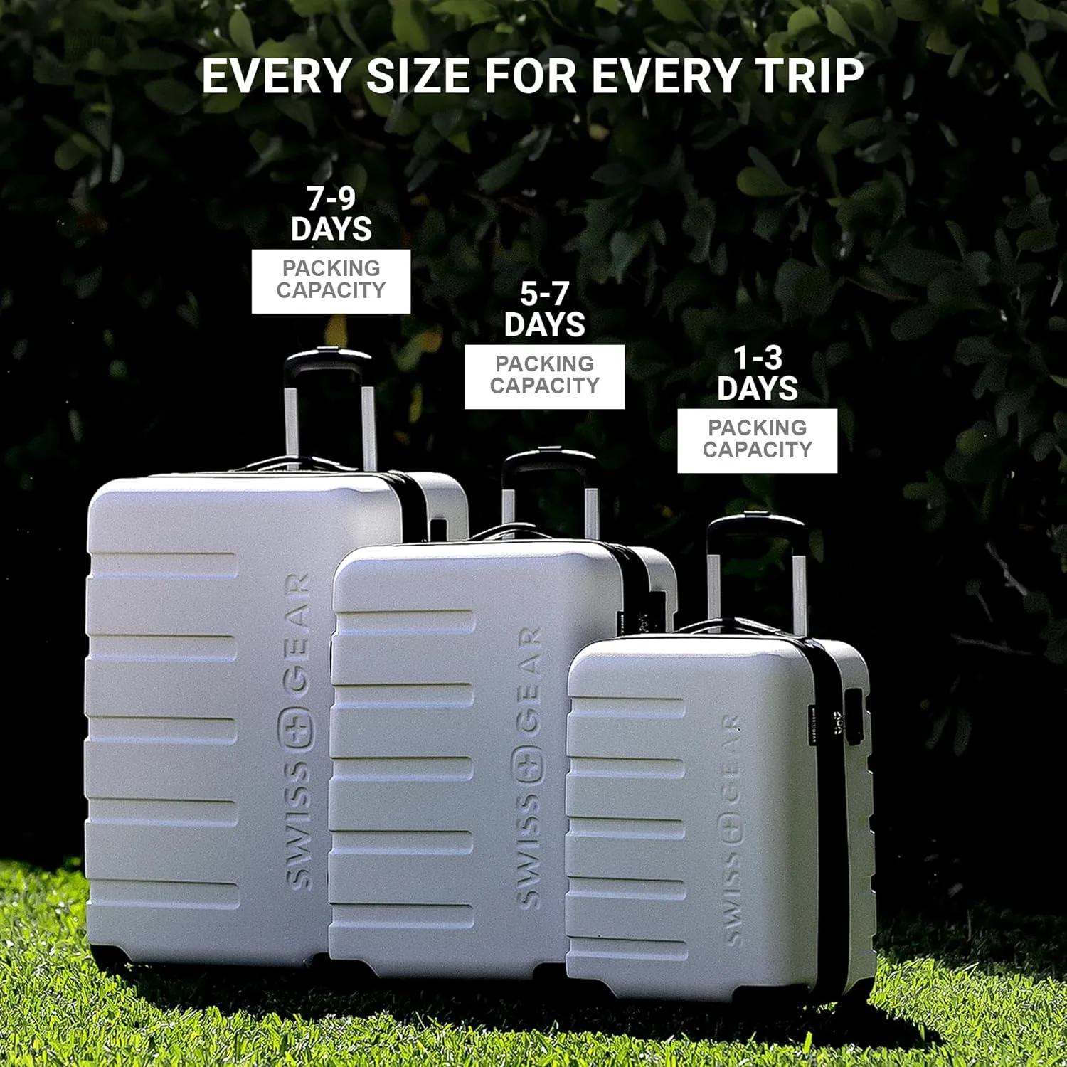 SwissGear 7366 Hardside Expandable Luggage with Spinner Wheels, Evening Haze, Checked-Large 27-Inch