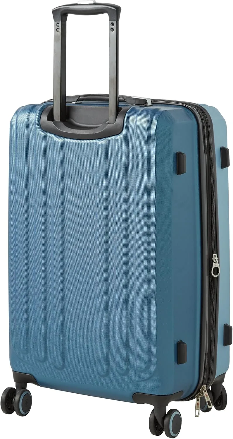 SwissGear Duet Hardside Expandable Luggage with Spinner Wheels, Light Blue/Navy, 3-Piece Set (19/24/28)