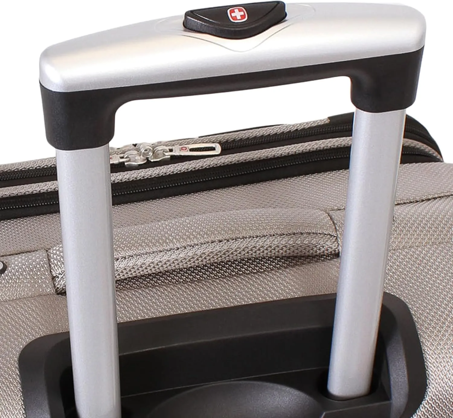 SwissGear Sion Softside Expandable Luggage, Pewter, Checked-Medium 25-Inch