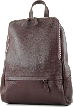 T138 - ital ladies leather backpack bag (Bordeaux red)
