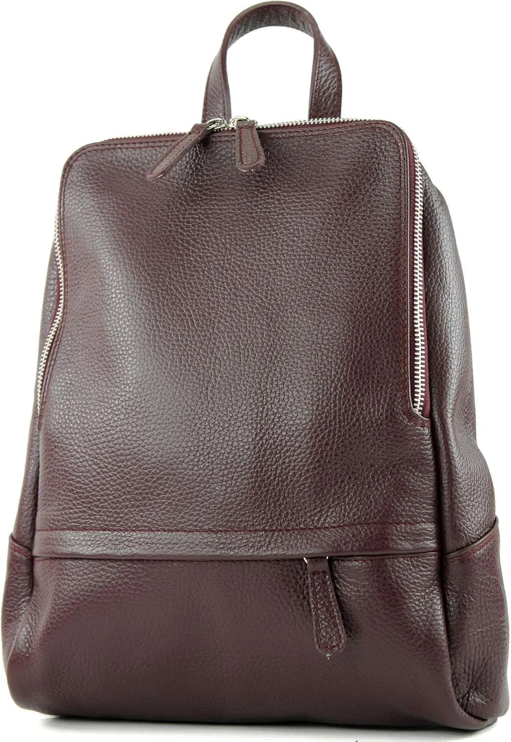 T138 - ital ladies leather backpack bag (Bordeaux red)