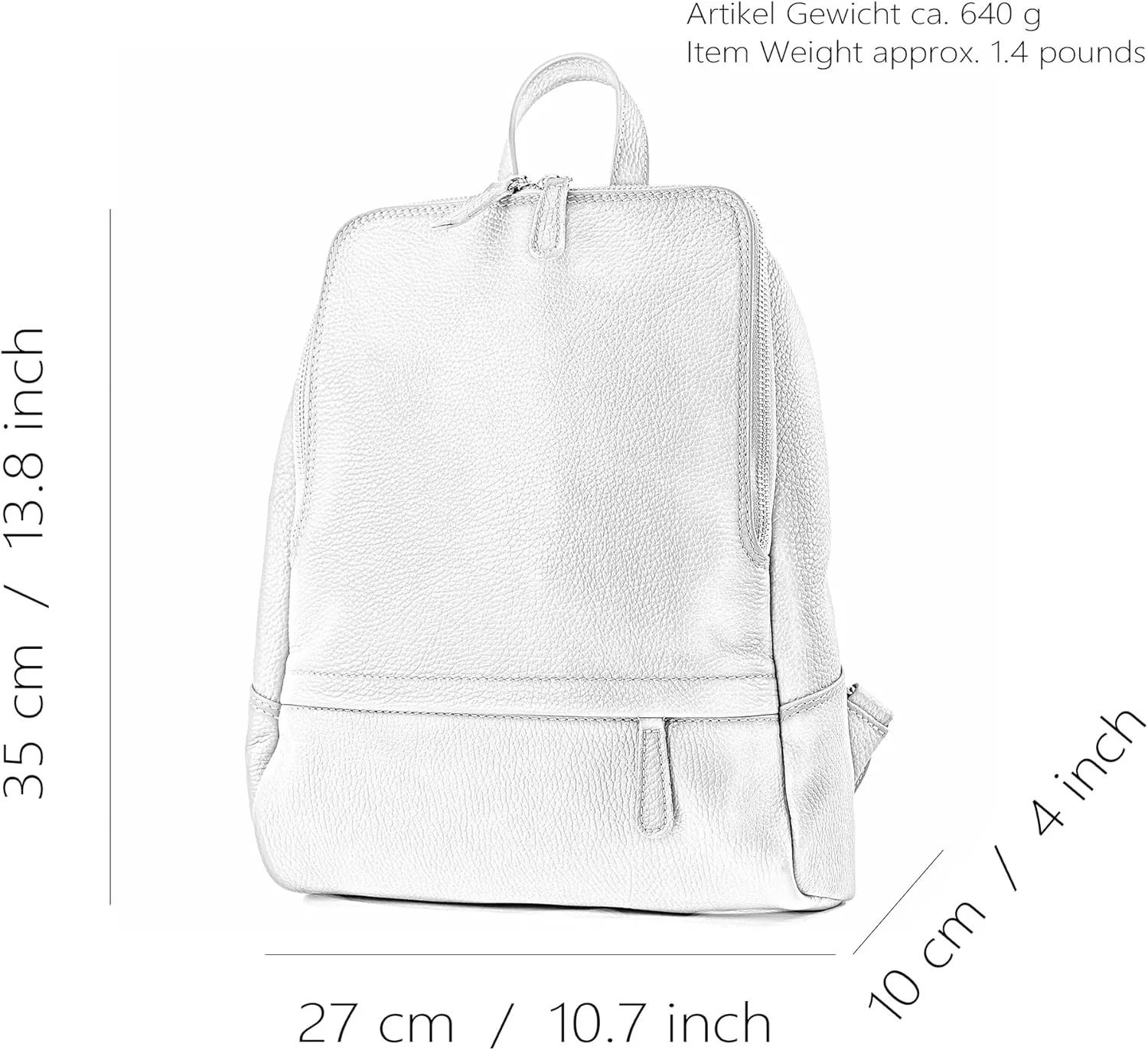 T138 - ital ladies leather backpack bag (Bordeaux red)