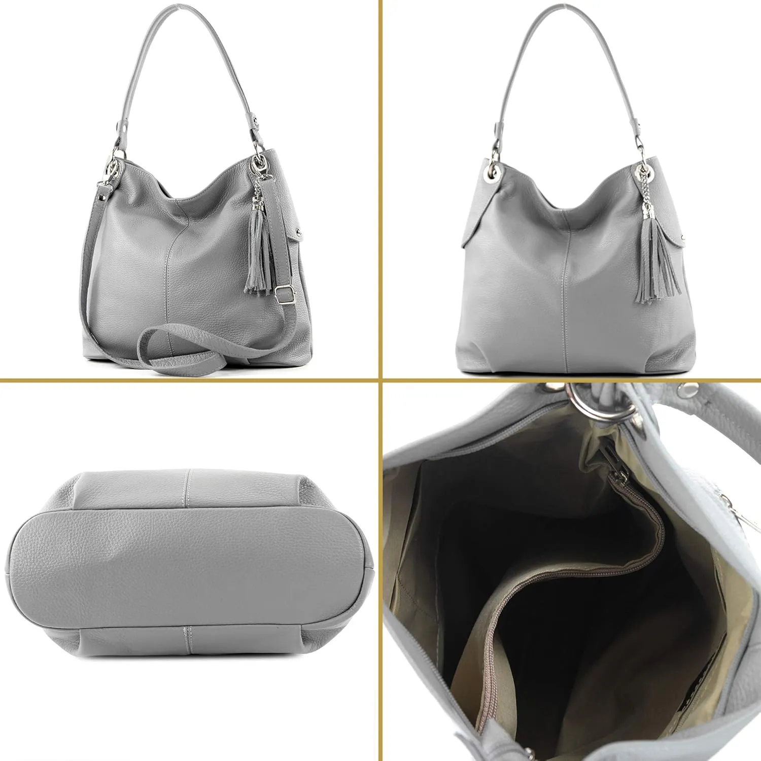 T185 - ital. ladies leather shoulder bag