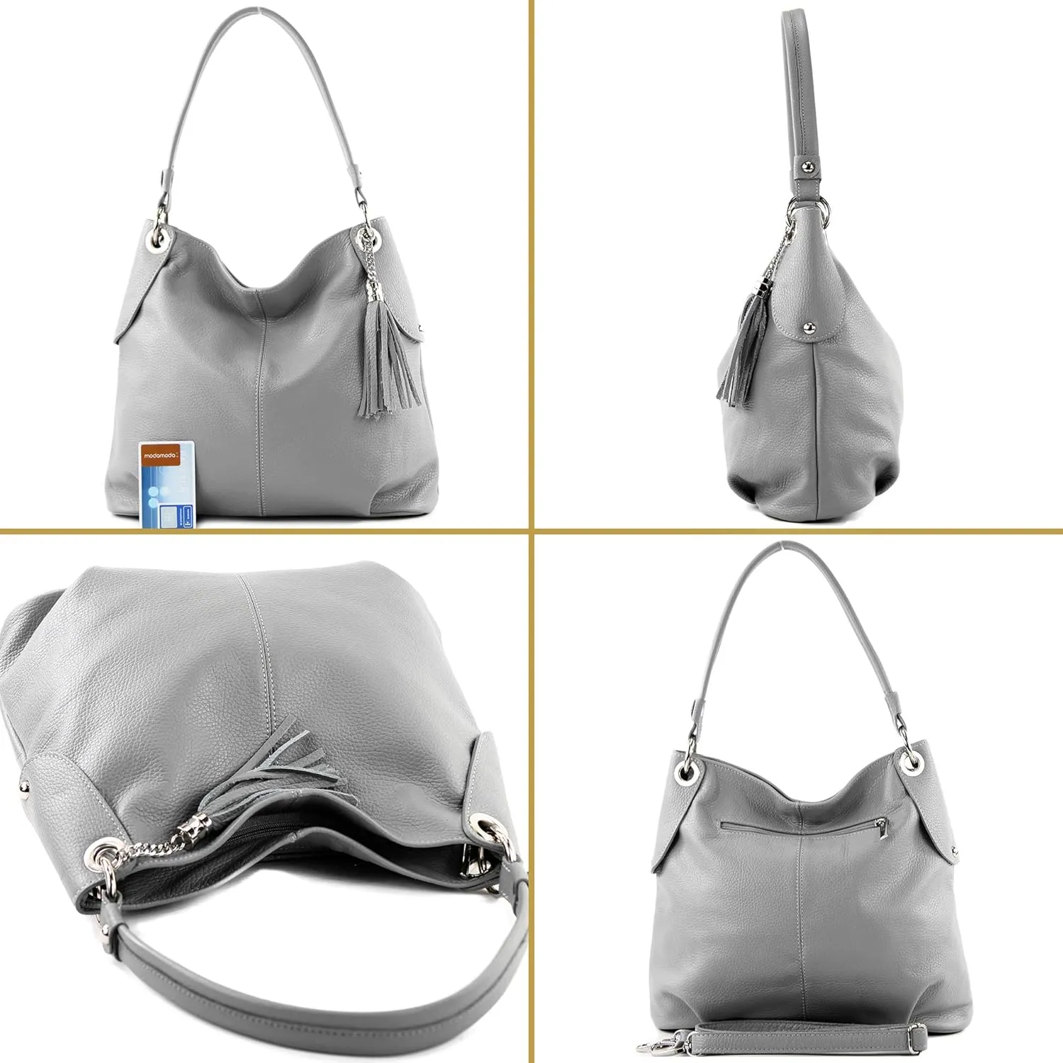 T185 - ital. ladies leather shoulder bag