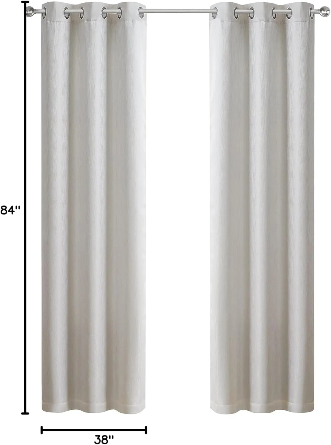 Tahari Home - Blackout Curtains, Window Treatment with Grommet Top, Stylish Home Decor (Lyre Champagne, 38" x 84")