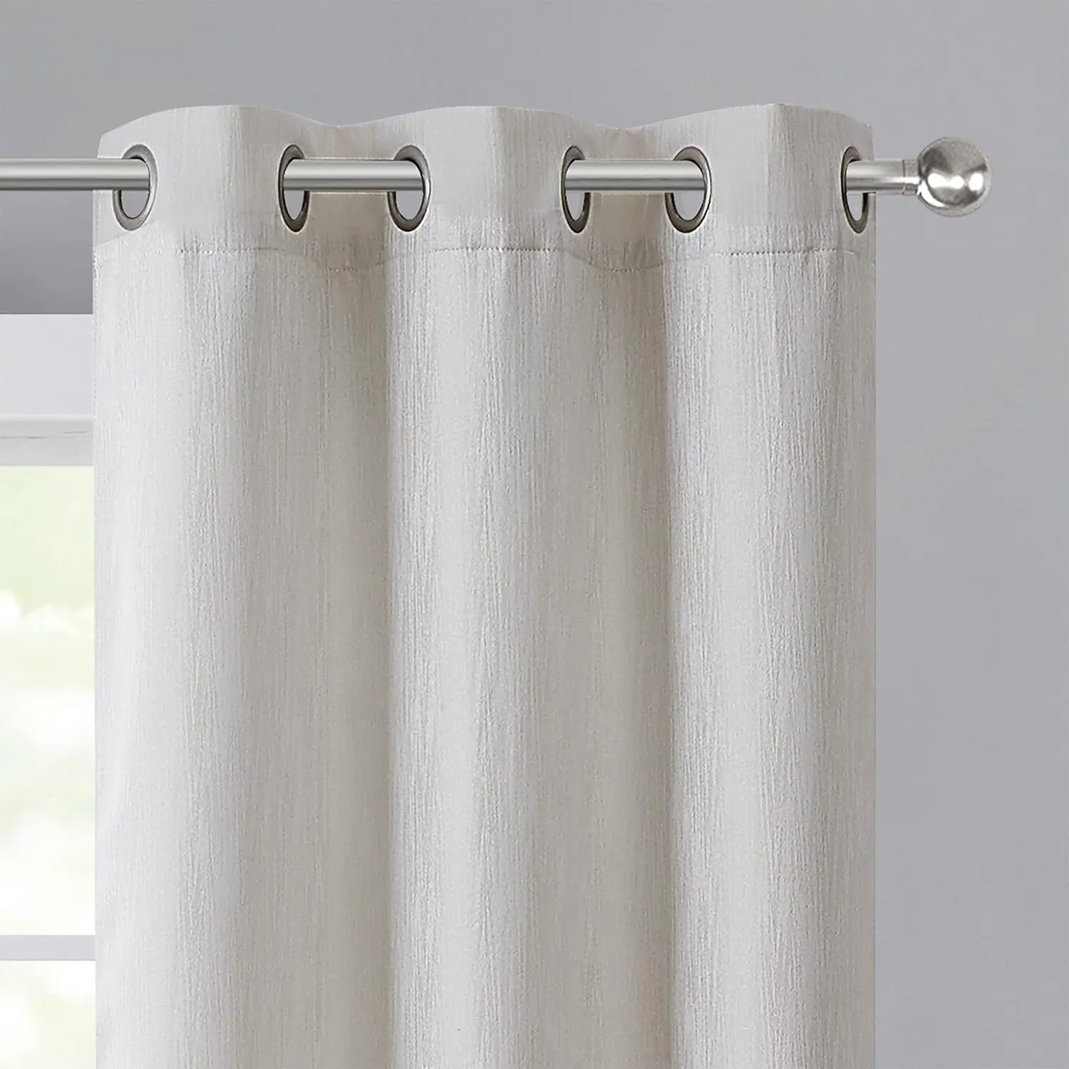 Tahari Home - Blackout Curtains, Window Treatment with Grommet Top, Stylish Home Decor (Lyre Champagne, 38" x 84")