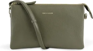 Tan & Loom Women's Genuine Leather Sling Bag | Crossbody Bag (Medium Olive)
