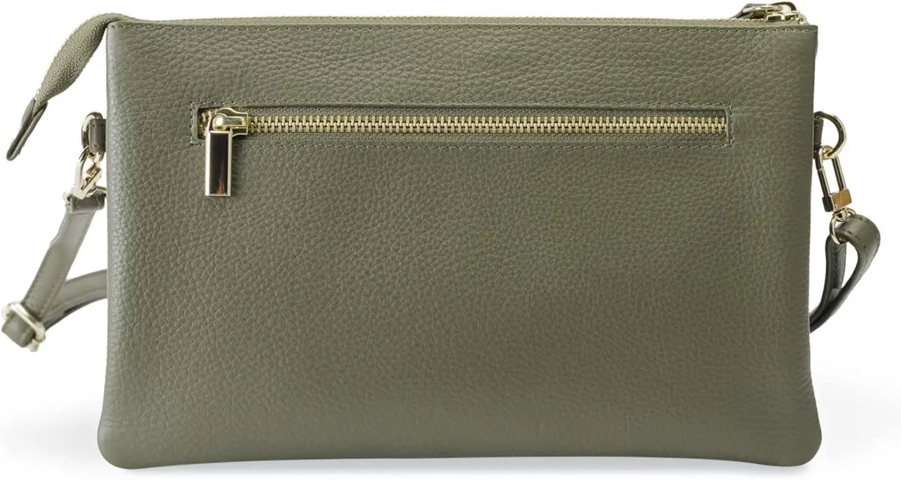 Tan & Loom Women's Genuine Leather Sling Bag | Crossbody Bag (Medium Olive)