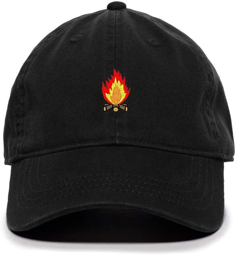 Tech Design Wood Fire Baseball Cap Embroidered Cotton Adjustable Dad Hat