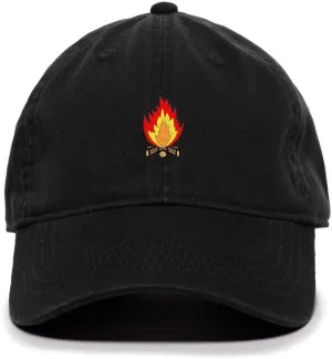 Tech Design Wood Fire Baseball Cap Embroidered Cotton Adjustable Dad Hat