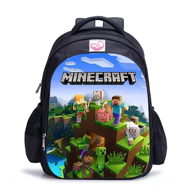 Teenager MineCraft Cartoon Backpack Boy Cartoon School Bags Hot Primary Backpack School Bags for Boys and Girl Mochila Sac A Dos