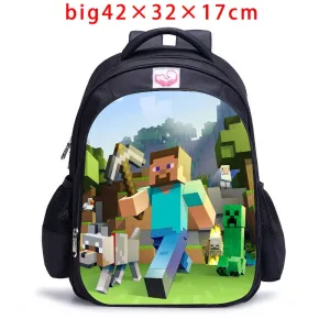 Teenager MineCraft Cartoon Backpack Boy Cartoon School Bags Hot Primary Backpack School Bags for Boys and Girl Mochila Sac A Dos