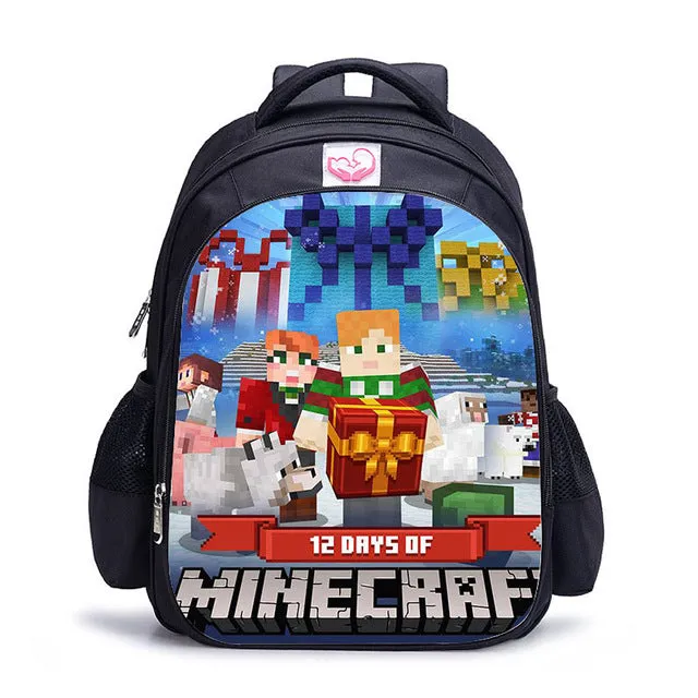 Teenager MineCraft Cartoon Backpack Boy Cartoon School Bags Hot Primary Backpack School Bags for Boys and Girl Mochila Sac A Dos