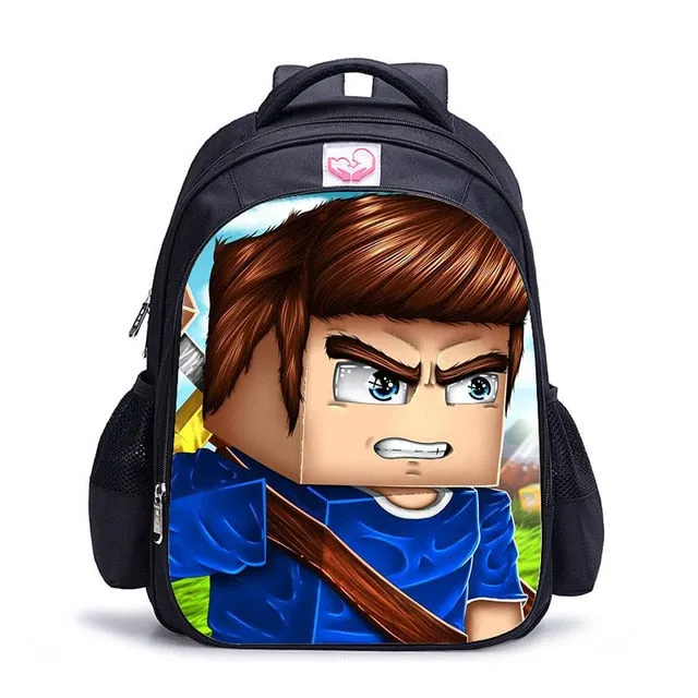 Teenager MineCraft Cartoon Backpack Boy Cartoon School Bags Hot Primary Backpack School Bags for Boys and Girl Mochila Sac A Dos