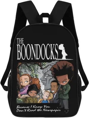 The Boonddocks Backpack Animated Travel Casual Daypack Cool Laptop Bags Cartoon Fans Multi-function Bookbag