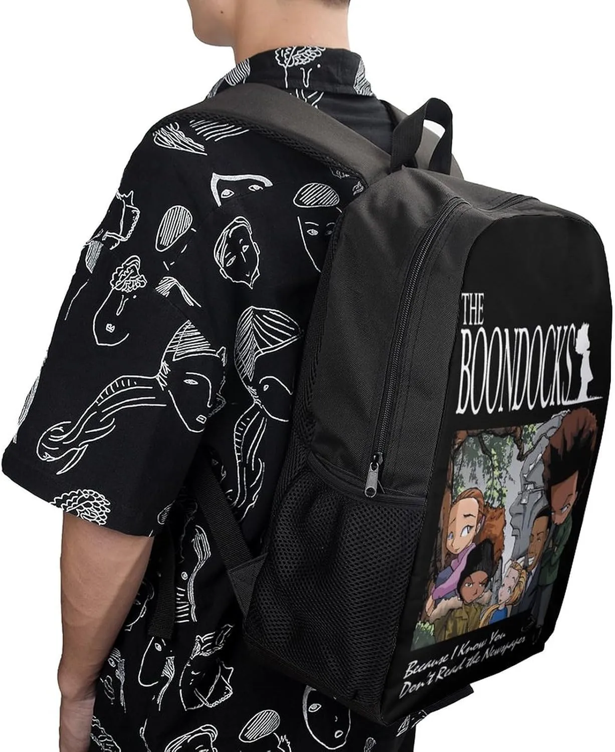 The Boonddocks Backpack Animated Travel Casual Daypack Cool Laptop Bags Cartoon Fans Multi-function Bookbag
