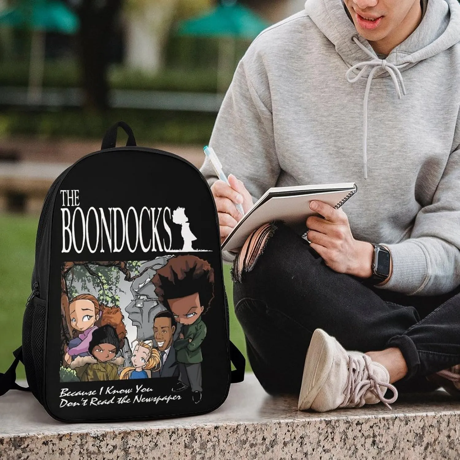 The Boonddocks Backpack Animated Travel Casual Daypack Cool Laptop Bags Cartoon Fans Multi-function Bookbag