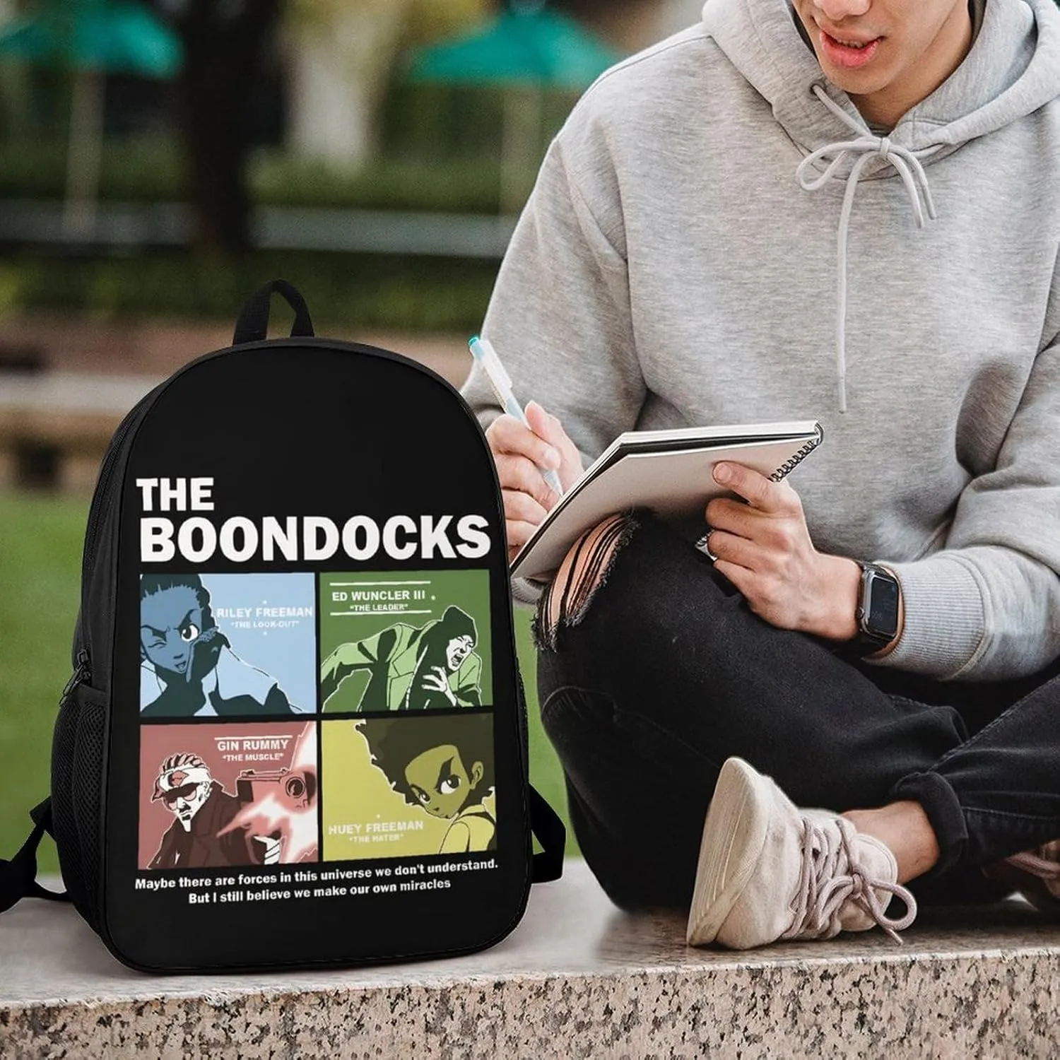 The Boonddocks Backpack Animated Travel Casual Daypack Cool Laptop Bags Cartoon Lover Multi-function Bookbag