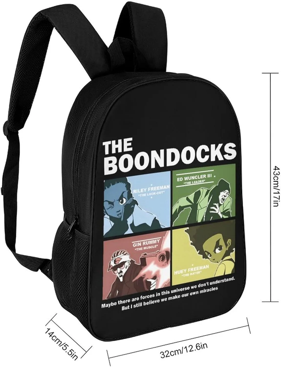 The Boonddocks Backpack Animated Travel Casual Daypack Cool Laptop Bags Cartoon Lover Multi-function Bookbag