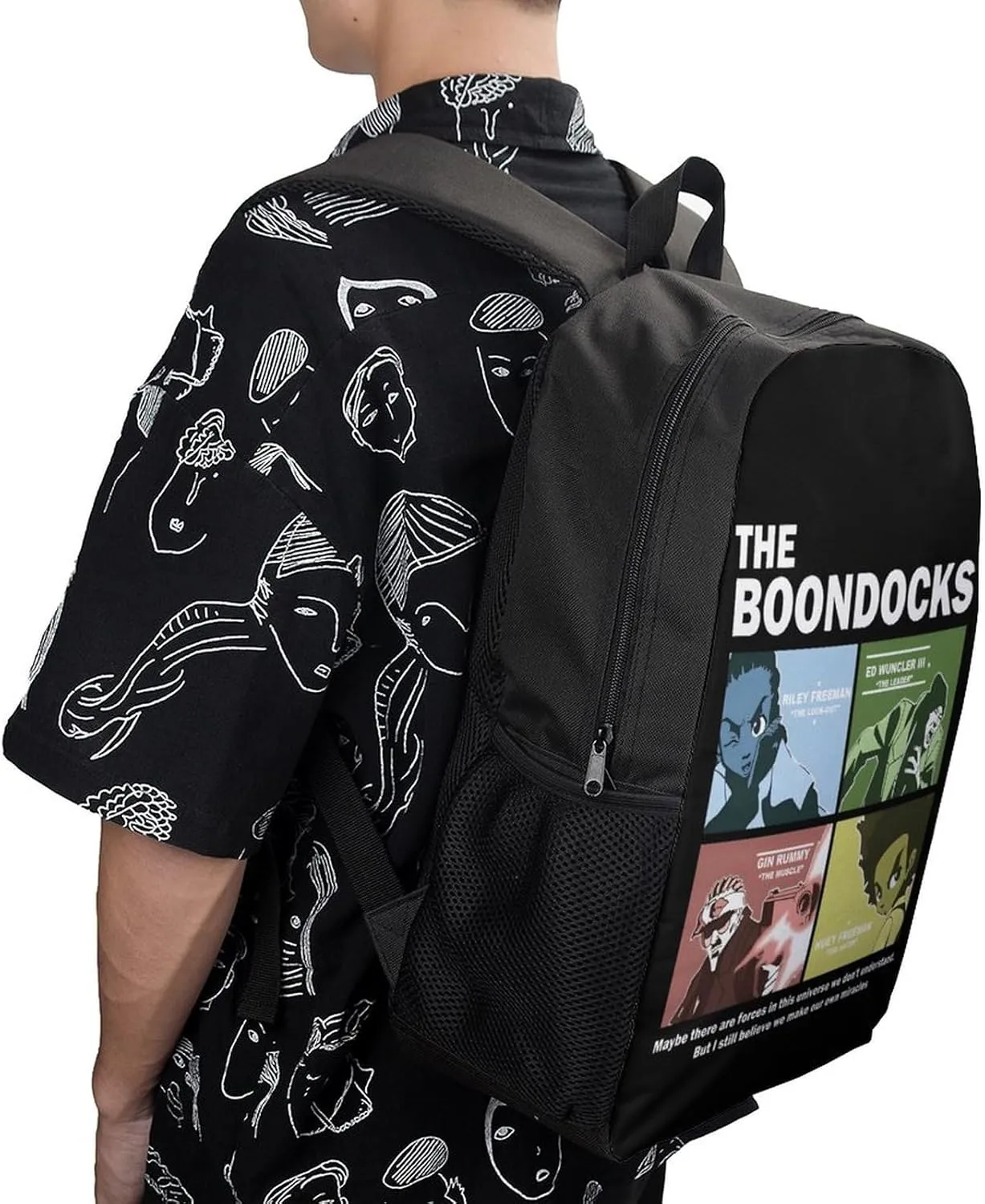 The Boonddocks Backpack Animated Travel Casual Daypack Cool Laptop Bags Cartoon Lover Multi-function Bookbag