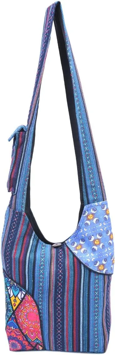 THE COLLECTION ROYAL Hobo Crossbody Bags for Women, Boho Purse, Boho Bag | Hippie Bag, Indie Tote Bag, Cloth Purse for Women