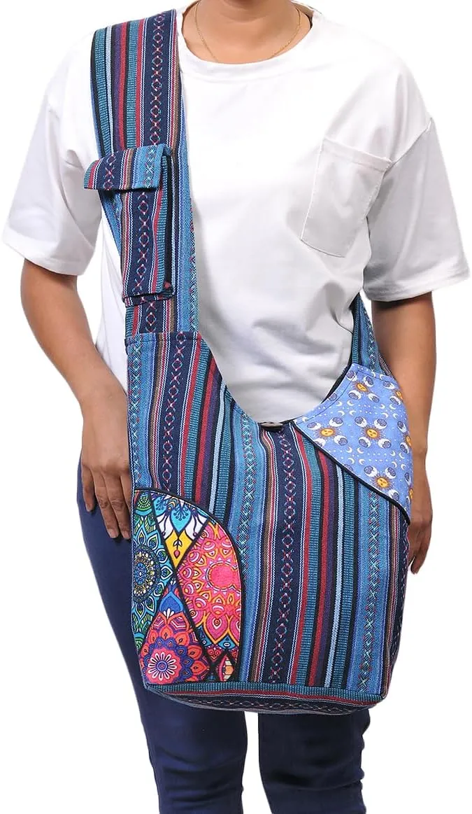 THE COLLECTION ROYAL Hobo Crossbody Bags for Women, Boho Purse, Boho Bag | Hippie Bag, Indie Tote Bag, Cloth Purse for Women
