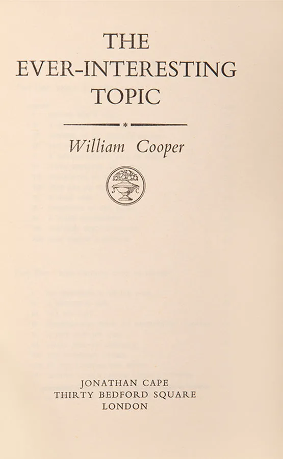 The Ever-Interesting Topic.