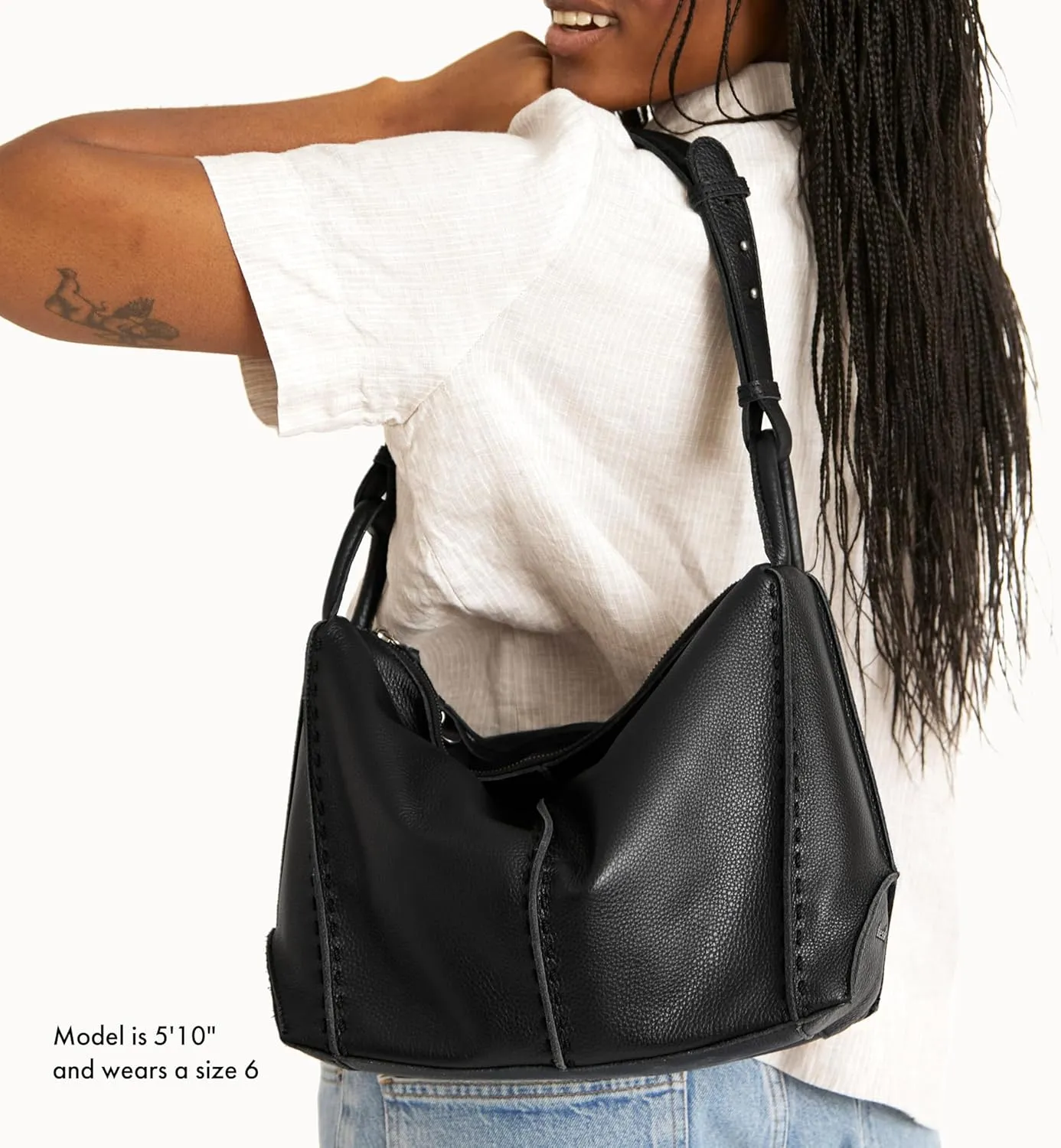 The Sak Los Feliz Hobo in Leather, Lined Shoulder Purse