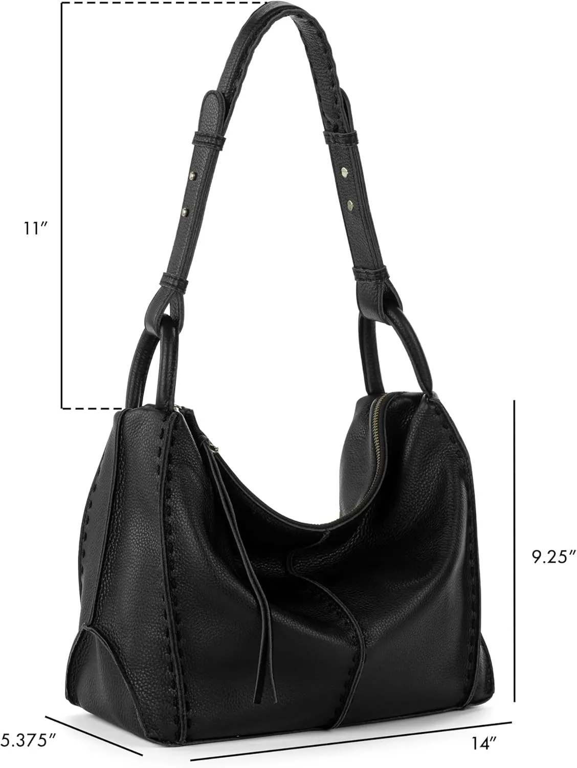 The Sak Los Feliz Hobo in Leather, Lined Shoulder Purse