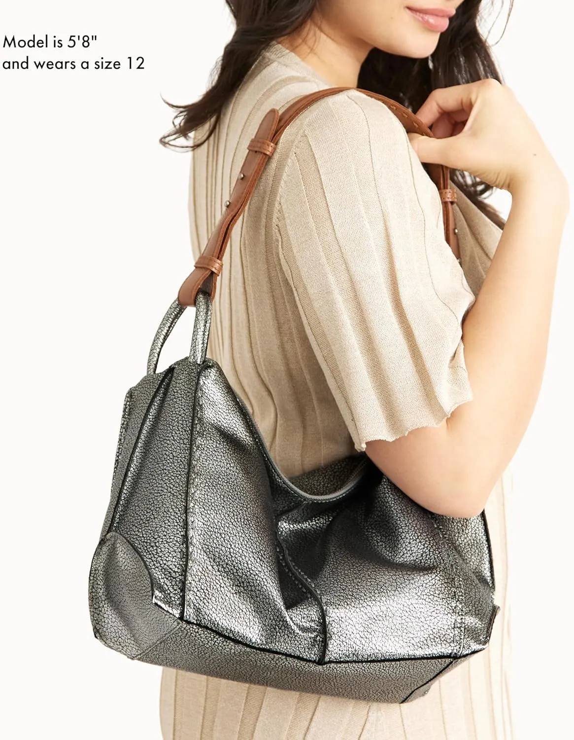 The Sak Los Feliz Hobo in Leather, Lined Shoulder Purse