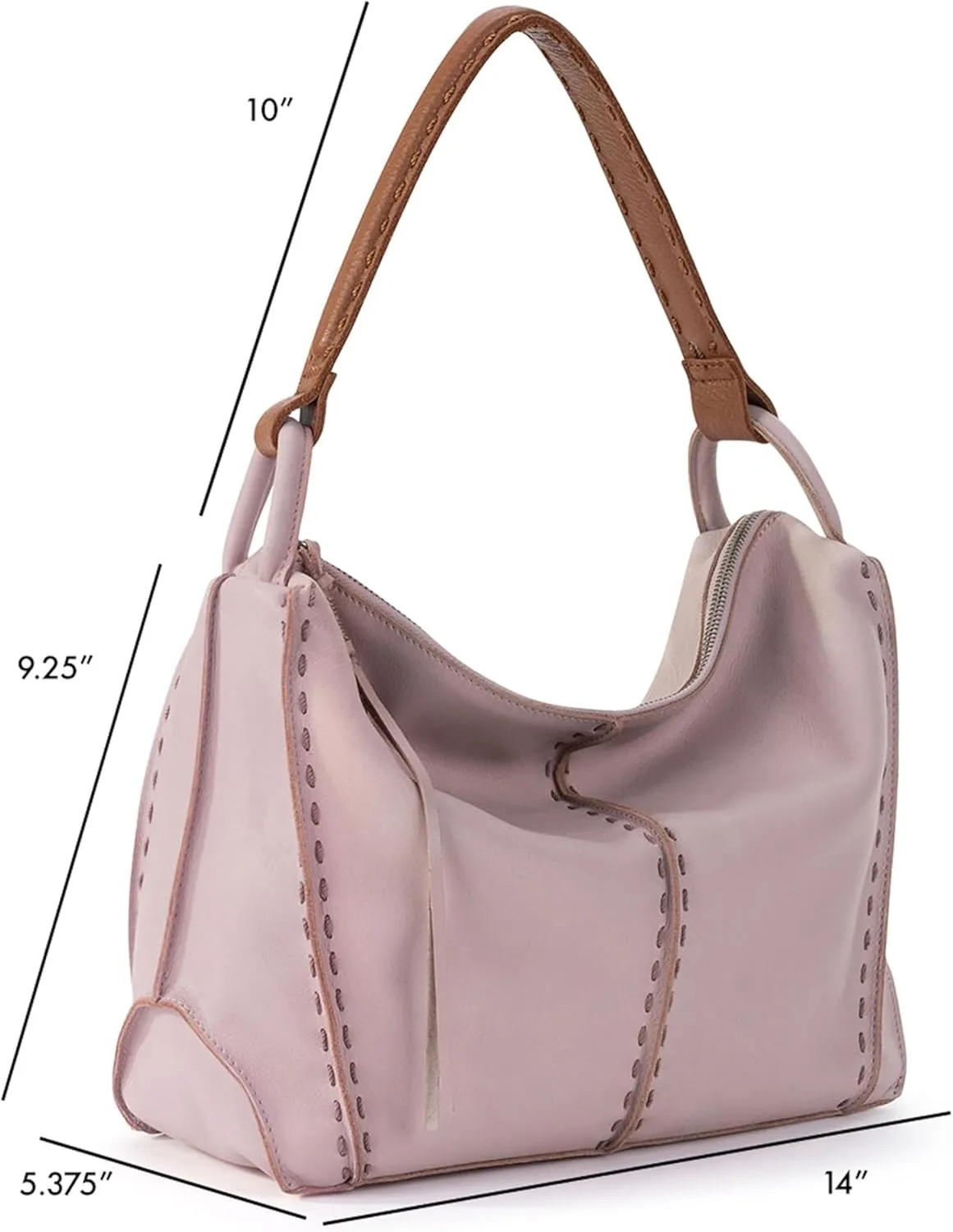 The Sak Los Feliz Hobo in Leather, Lined Shoulder Purse