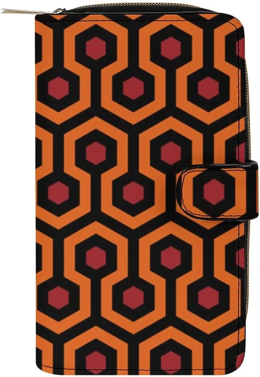 The Shining Overlook Hotel Funny Long Bifold Wallet Leather Card Holder Purse Buckle Handbag Coin Pocket