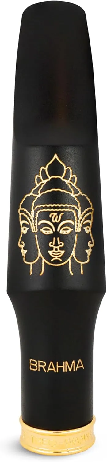 Theo Wanne Brahma Made with Hard Rubber Baritone Saxophone Mouthpiece with Rollover Shark Gill Baffle Classic Bullet Chamber & Medium Stadium Chamber for Jazz Soul Commercial Music - Size 7 (0.105")