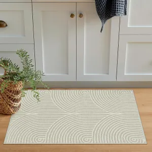 Tiffasea Indoor Door Mats for Entryway, Washable Beige Small Area Rug 2'x3' Reversible Entry Rug Front Door Rug, Cotton Woven Modern Bathroom Rug Indoor Outdoor Rugs for Bedroom Kitchen Porch
