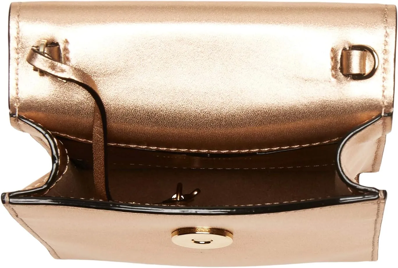 Time's Arrow Women's Amber Slim Crossbody Rose Gold Leather Handbag
