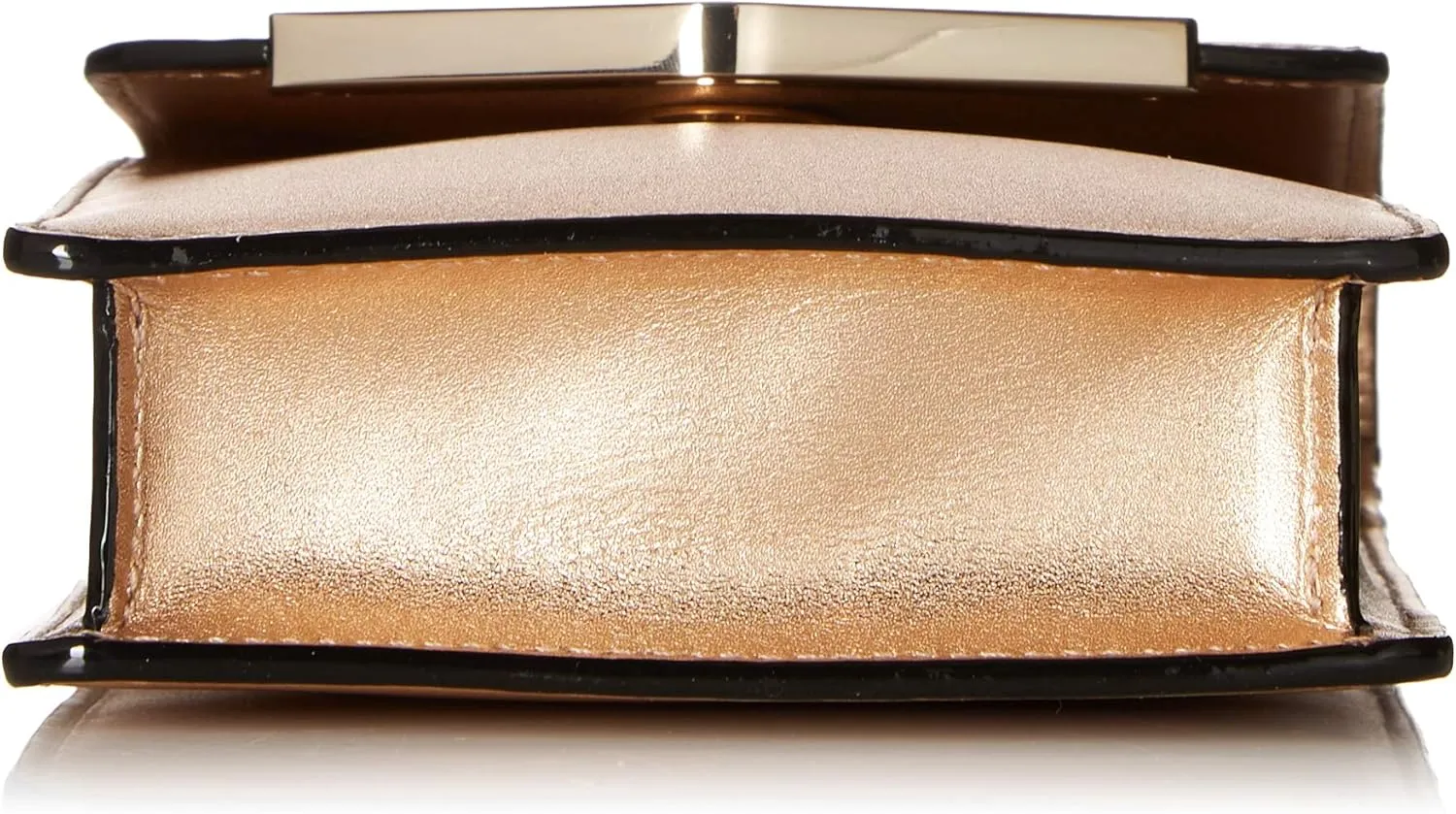 Time's Arrow Women's Amber Slim Crossbody Rose Gold Leather Handbag