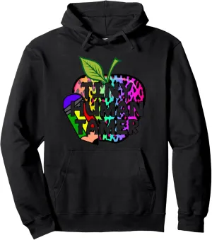 Tiny Human Tamer Leopard Print Teacher Pullover Hoodie