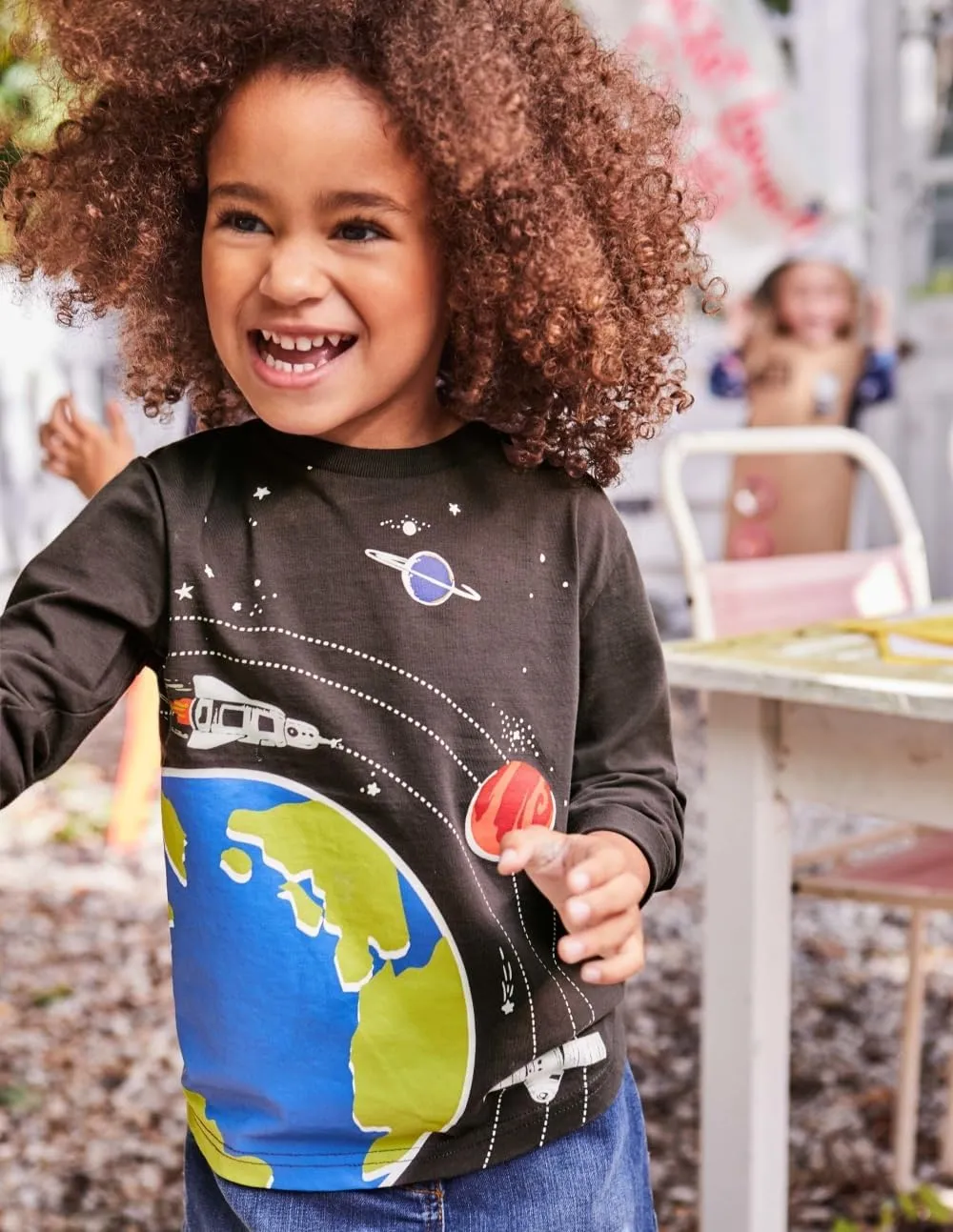 Toddler Boy Long Sleeve Shirts Kids Pullover Top Planet Dinosaur Tractor Cotton Graphic T-Shirt