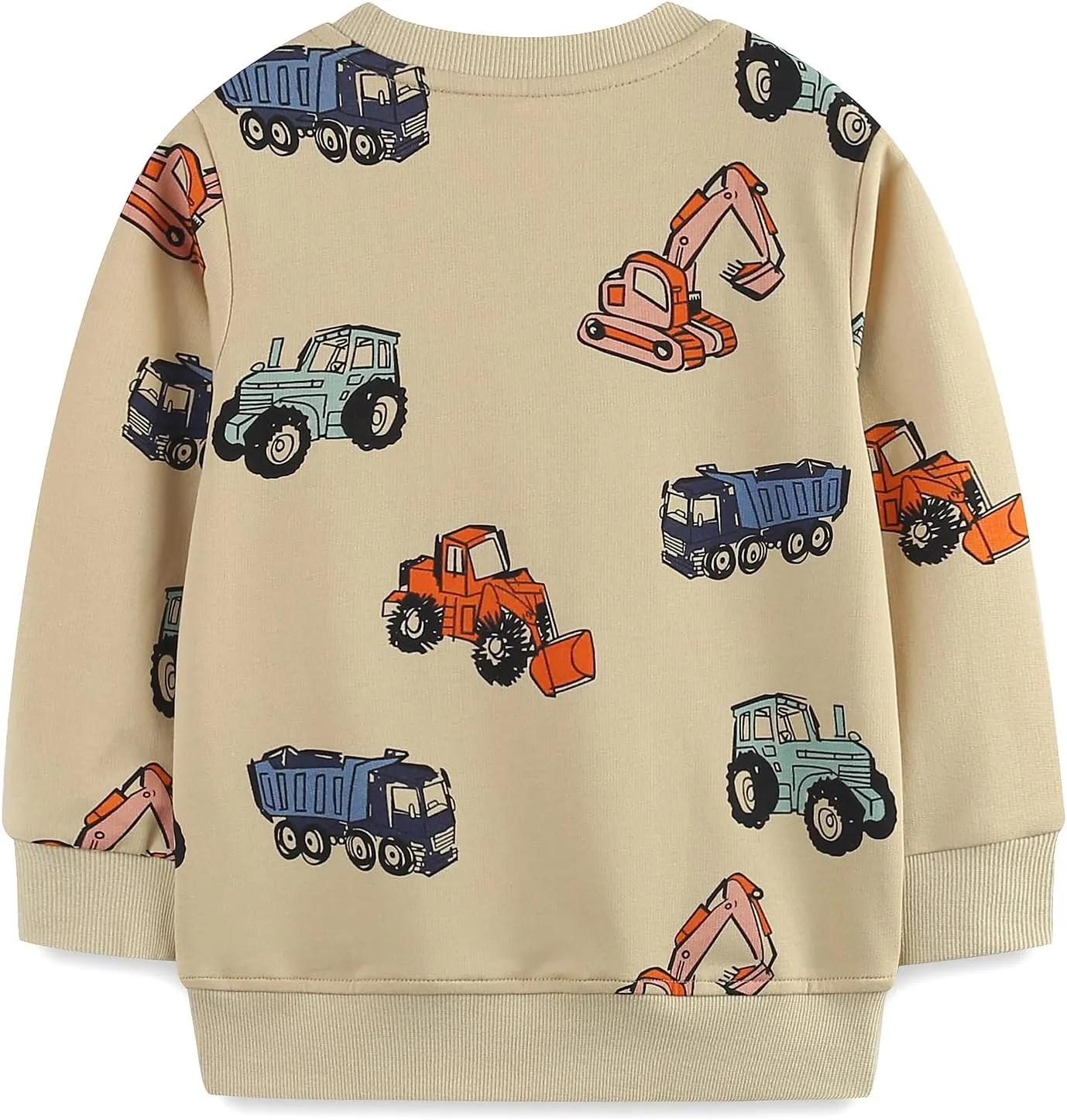Toddler Boys Sweatshirts Kids Cotton Long Sleeve Crewneck Pullover Cartoon Print Shirts 2-7T