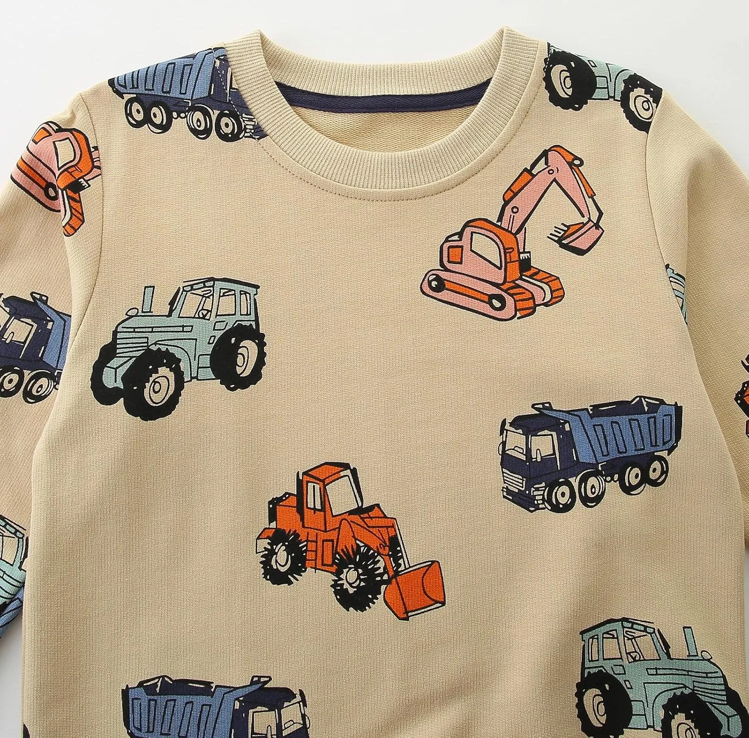Toddler Boys Sweatshirts Kids Cotton Long Sleeve Crewneck Pullover Cartoon Print Shirts 2-7T
