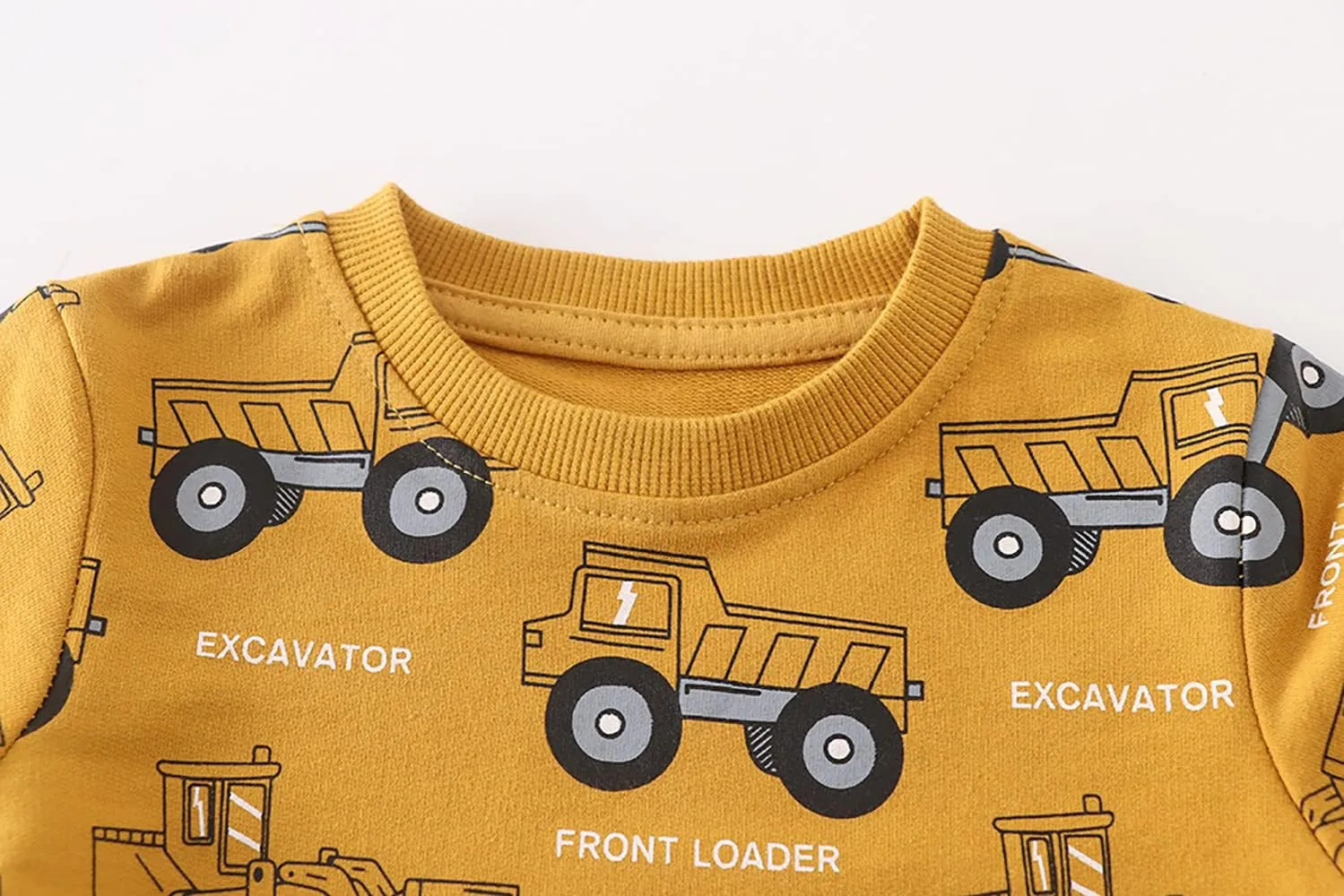 Toddler Boys Sweatshirts Kids Cotton Long Sleeve Crewneck Pullover Cartoon Print Shirts 2-7T