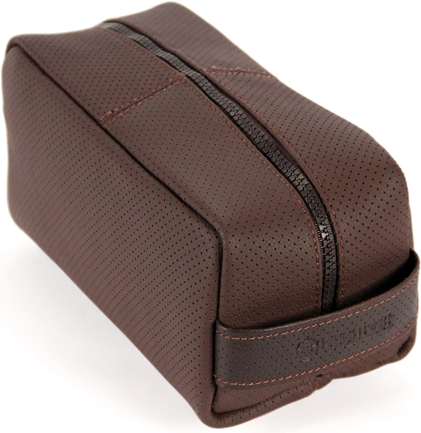 Toiletry Bag - Genuine Leather Dopp Kit Shaving Tote - Brown