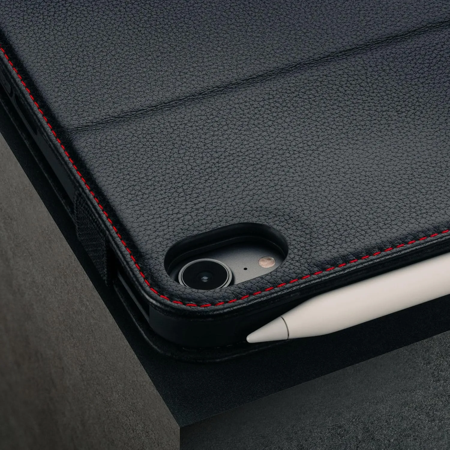 TORRO Case Compatible with iPad Mini 7/6 – Genuine Leather iPad Mini 7th / 6th Generation (2024/2021) Cover with Stand Function, Apple Pencil Connectivity and Wake Sleep Function (Black)