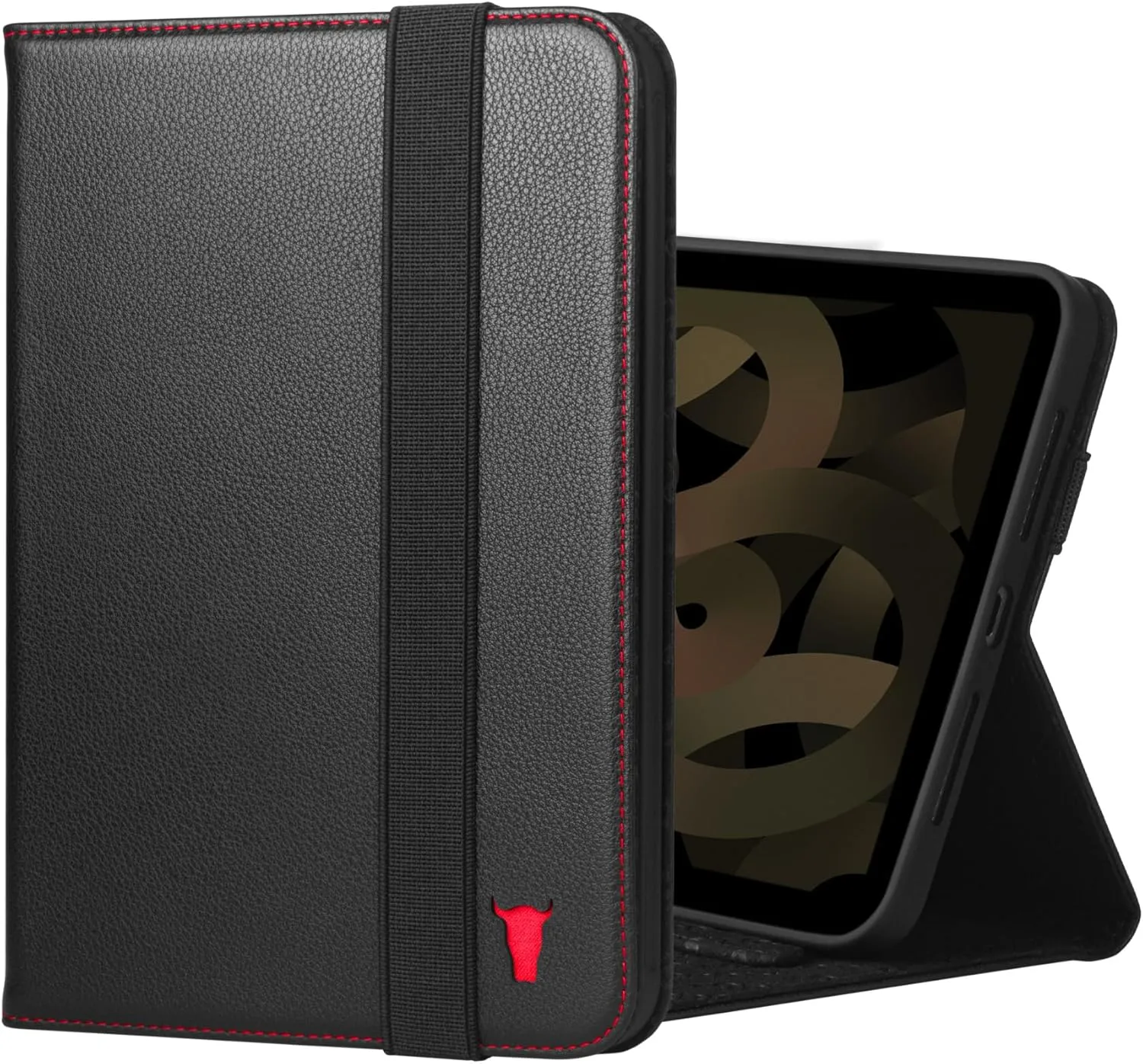 TORRO Case Compatible with iPad Mini 7/6 – Genuine Leather iPad Mini 7th / 6th Generation (2024/2021) Cover with Stand Function, Apple Pencil Connectivity and Wake Sleep Function (Black)