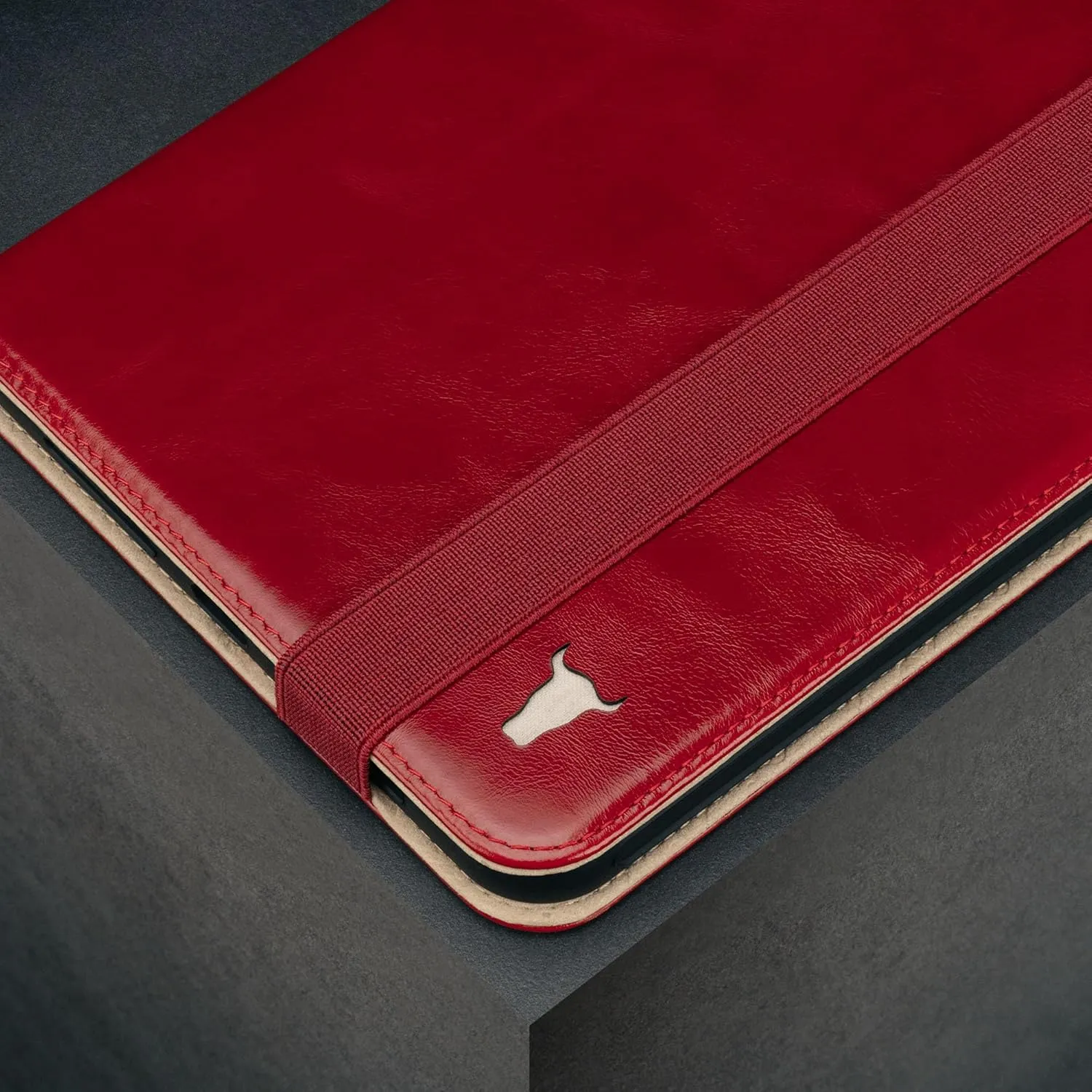 TORRO Case Compatible with iPad Mini 7/6 – Genuine Leather iPad Mini 7th / 6th Generation (2024/2021) Cover with Stand Function, Apple Pencil Connectivity and Wake Sleep Function (Red)