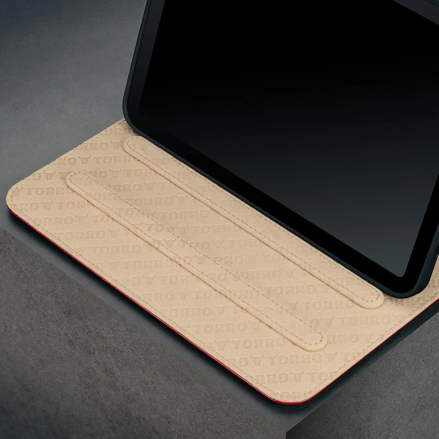 TORRO Case Compatible with iPad Mini 7/6 – Genuine Leather iPad Mini 7th / 6th Generation (2024/2021) Cover with Stand Function, Apple Pencil Connectivity and Wake Sleep Function (Red)